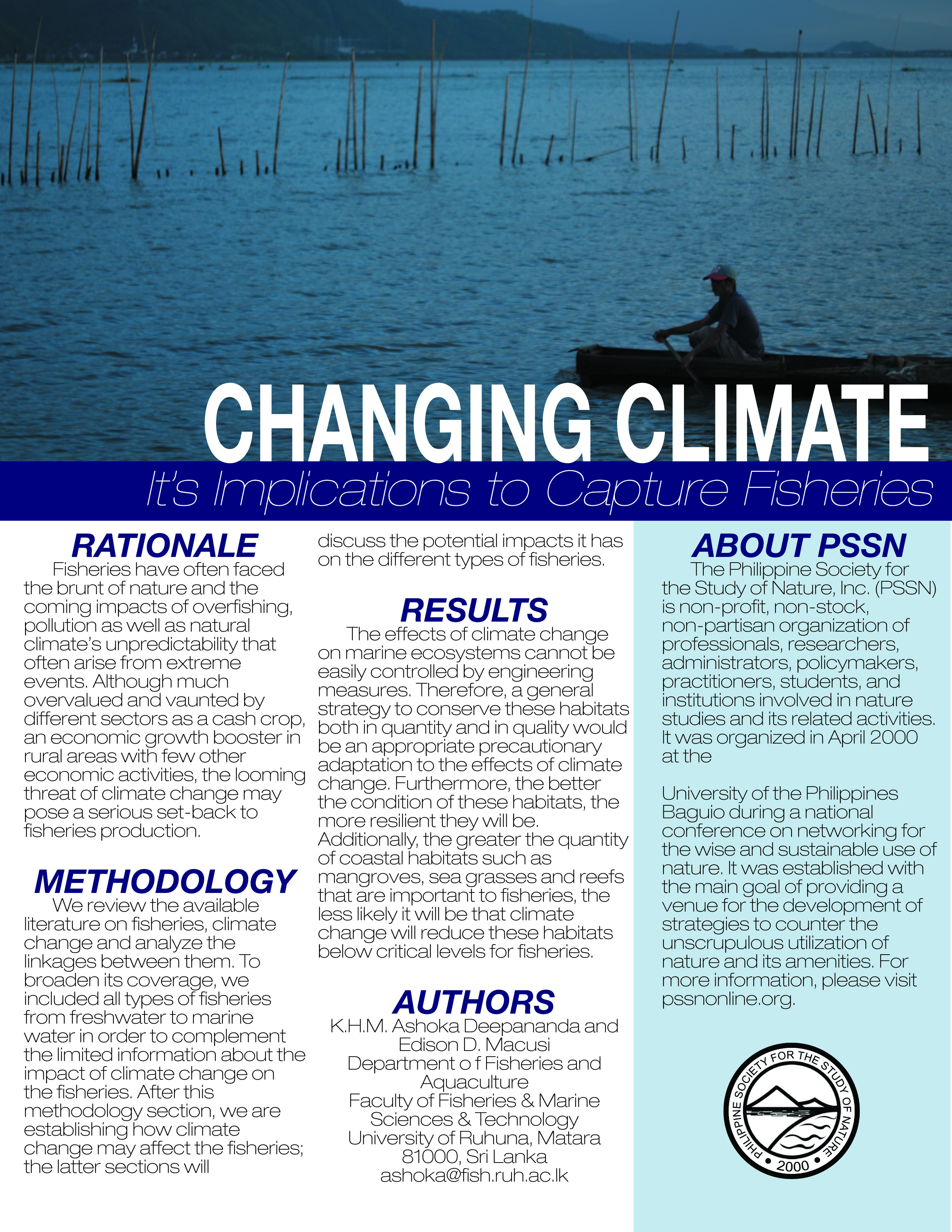 Changing Climate: It’s implications to Capture Fisheries