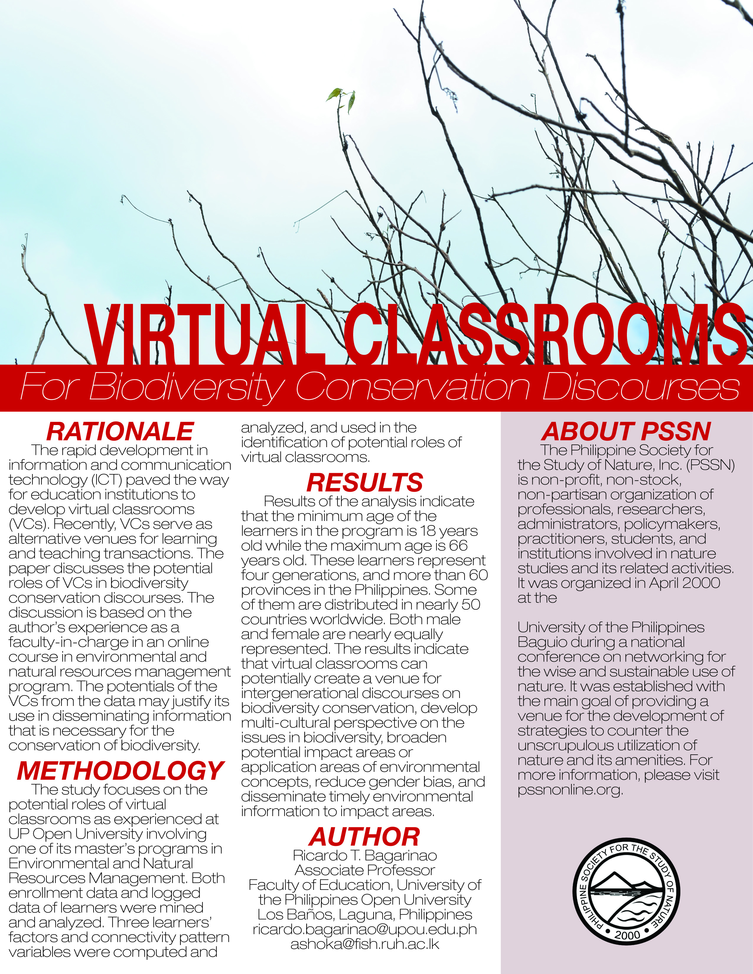 Virtual Classrooms for Biodiversity Conservation Discourse, a fact sheet